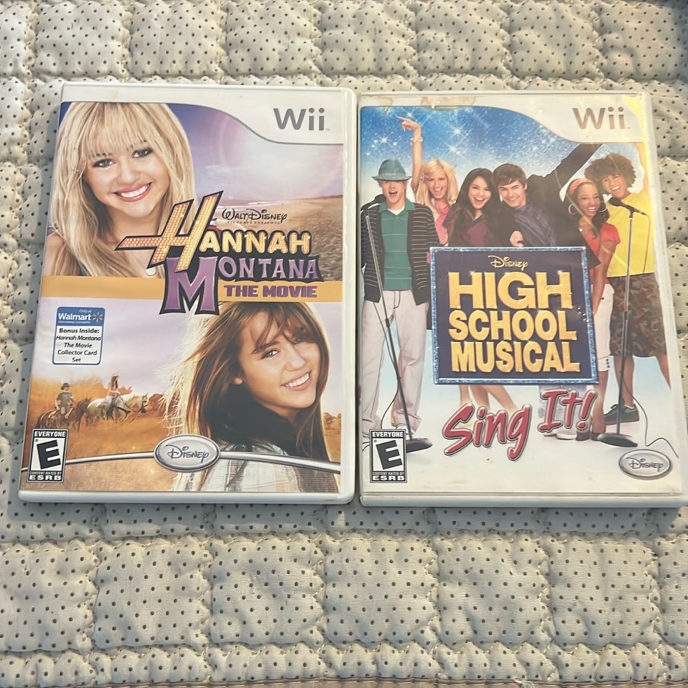 Wii games Hannah Montana and High School Musical